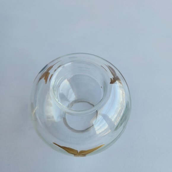 VTG RARE Partylite Mini Tuscany Glass Tealight Candle Holder with Gold Base - Picture 7 of 10